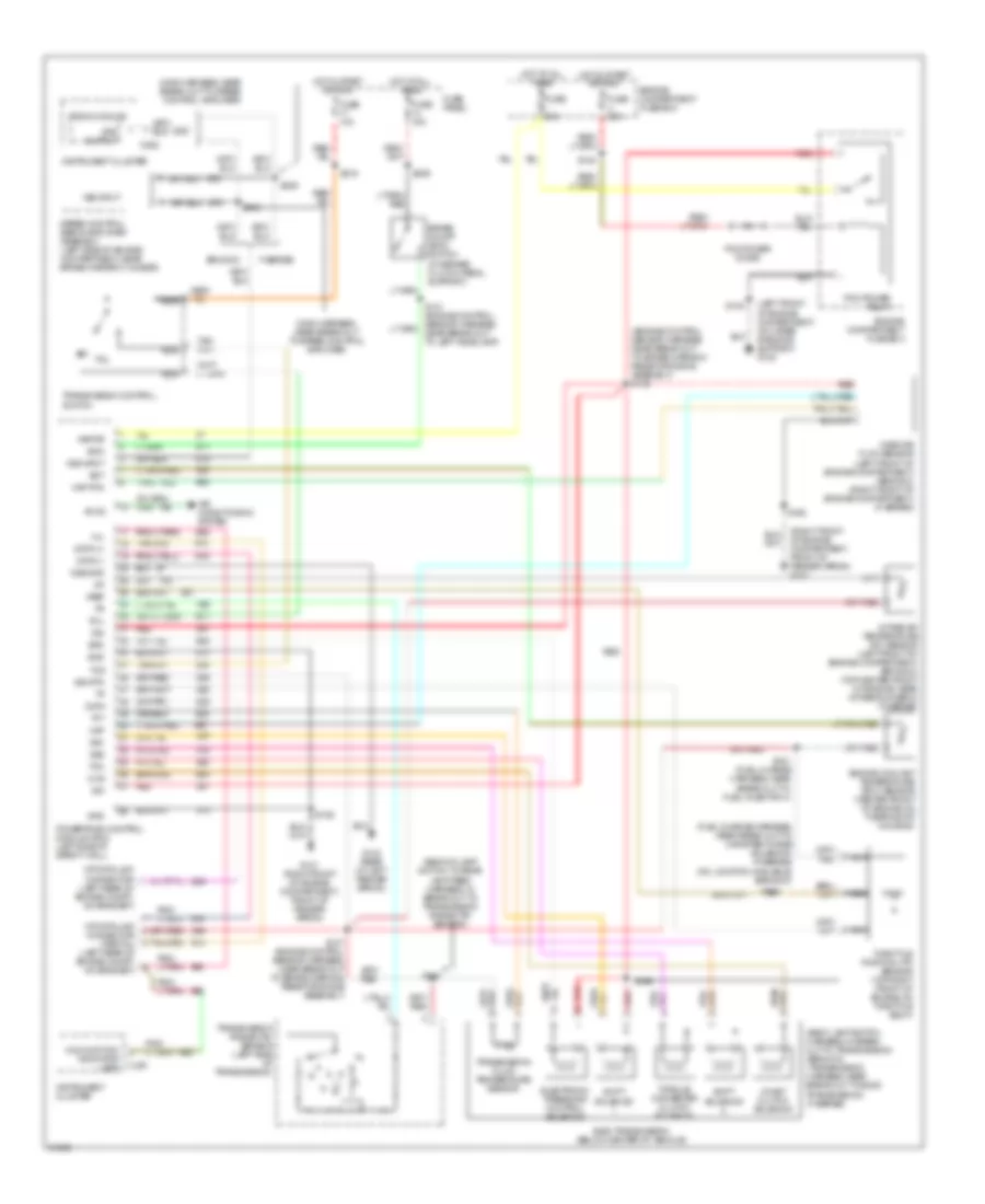 5.8L, Transmission Wiring Diagram, California for Ford Pickup F150 1995