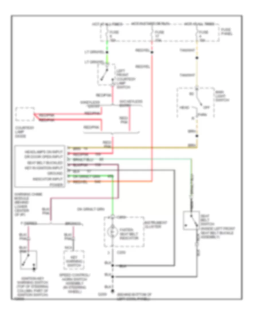 Warning System Wiring Diagrams for Ford Pickup F150 1995