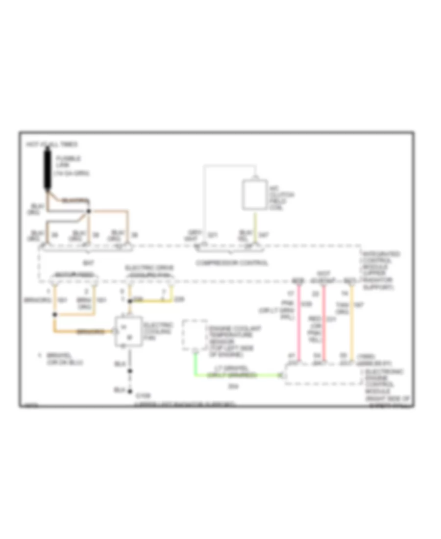 3.8L, Cooling Fan Wiring Diagram for Ford Taurus LX 1990