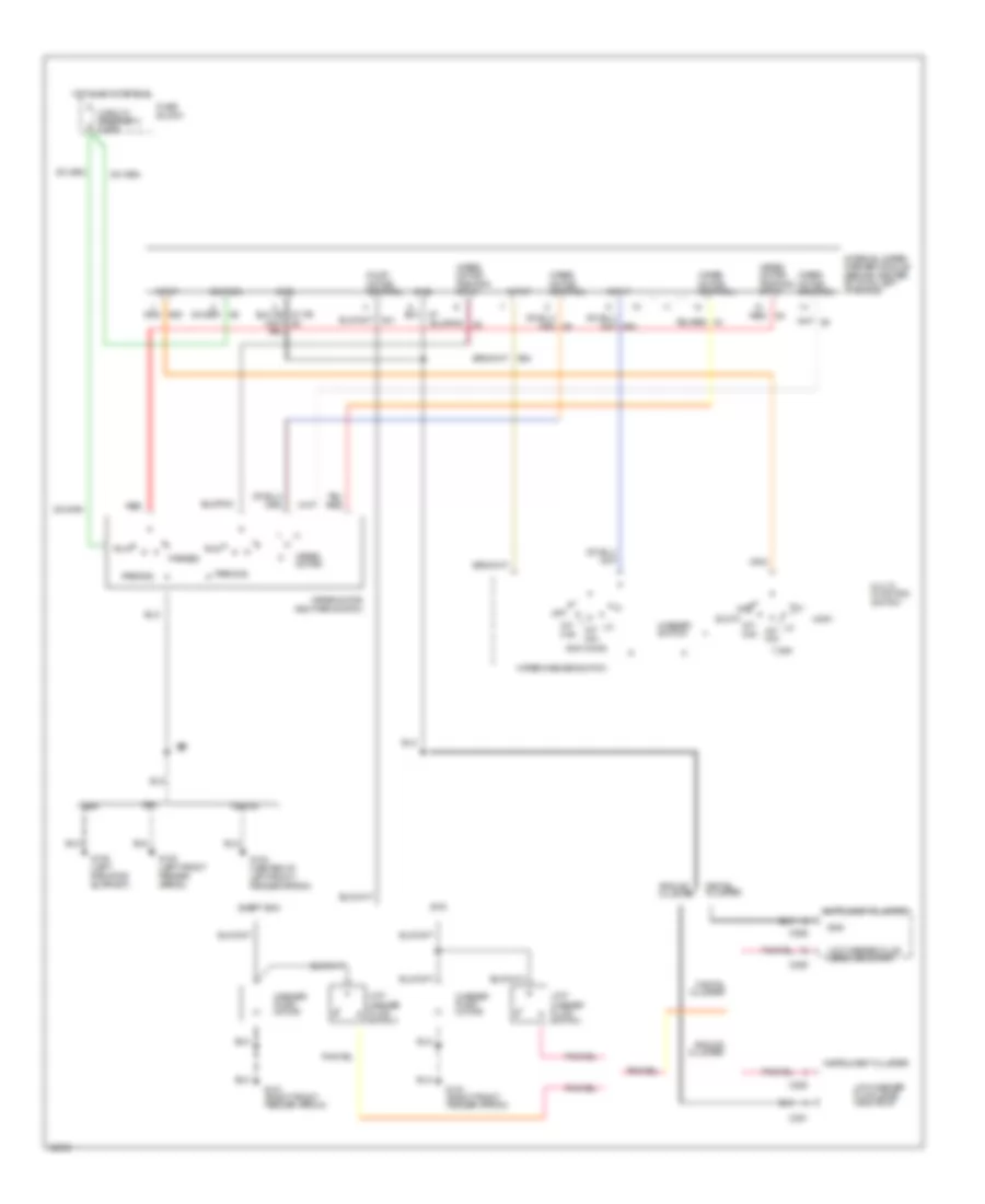 Электросхема стеклоочистителя, дворников и омывателя Интервала для Ford Taurus LX 1990