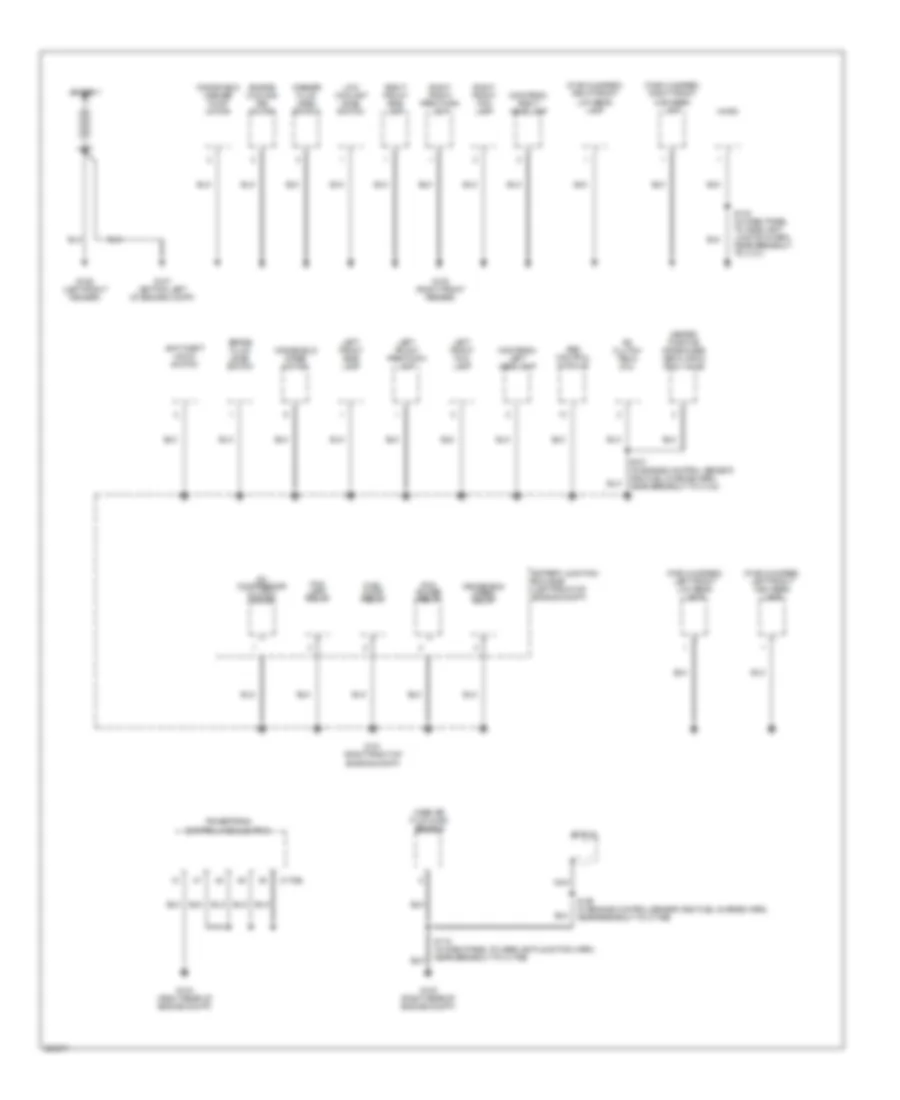Ground Distribution Wiring Diagram 1 of 4 for Ford Five Hundred Limited 2005