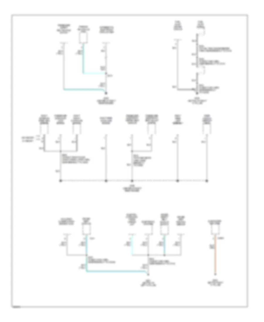 Ground Distribution Wiring Diagram (4 of 4) for Ford Five Hundred Limited 2005