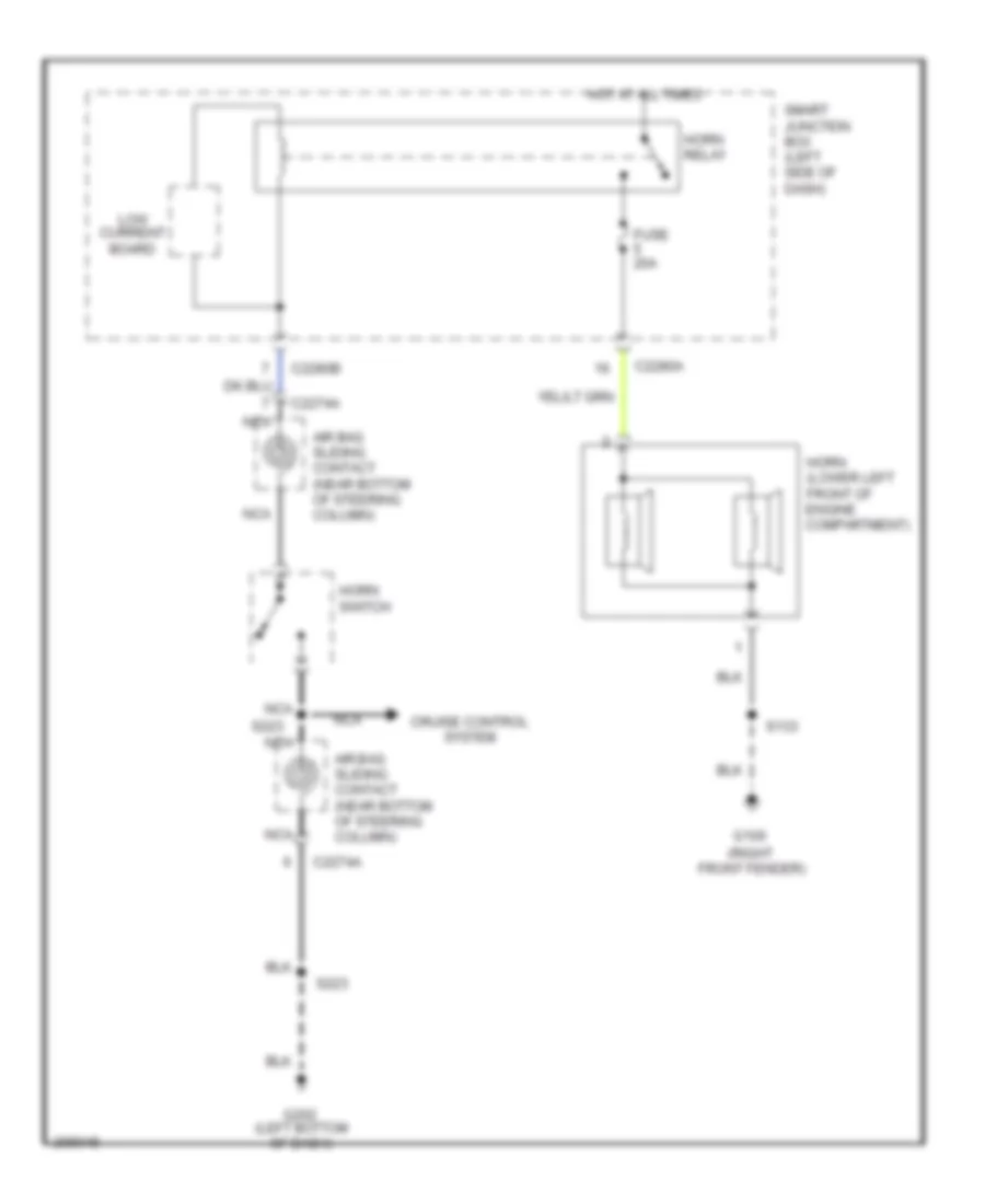 Horn Wiring Diagram for Ford Five Hundred Limited 2005