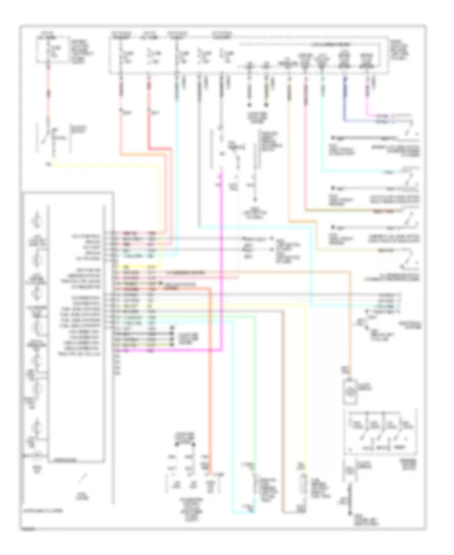 Instrument Cluster Wiring Diagram for Ford Five Hundred Limited 2005