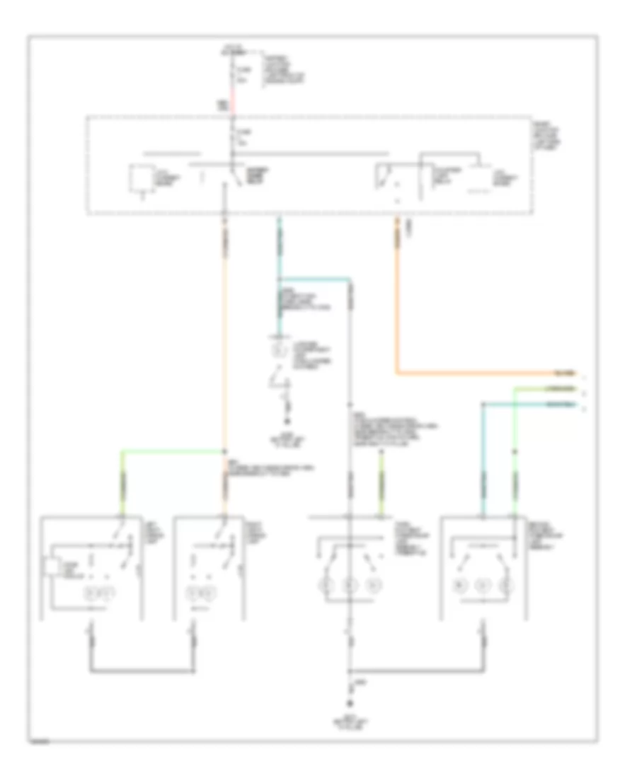 Courtesy Lamps Wiring Diagram 1 of 2 for Ford Five Hundred Limited 2005