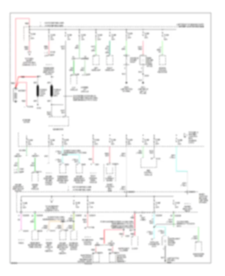 Power Distribution Wiring Diagram 1 of 3 for Ford Five Hundred Limited 2005