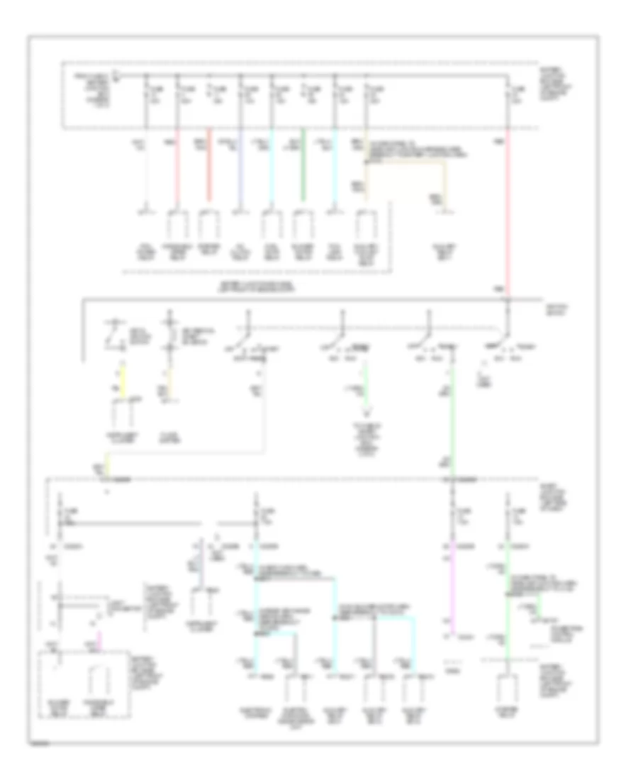 Power Distribution Wiring Diagram (2 of 3) for Ford Five Hundred Limited 2005