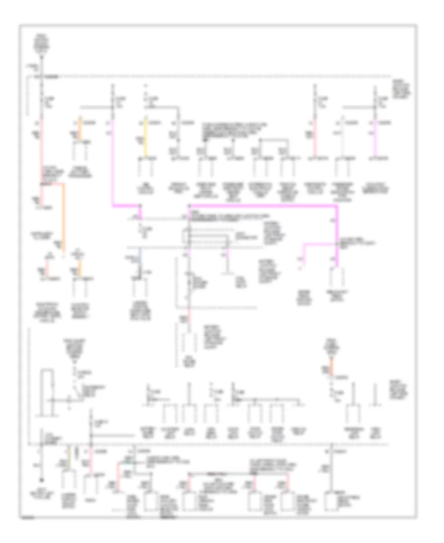 Power Distribution Wiring Diagram (3 of 3) for Ford Five Hundred Limited 2005