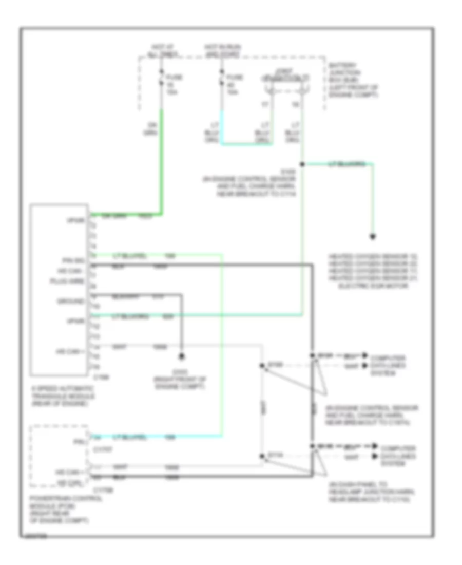 A T Wiring Diagram 6 Speed A T for Ford Five Hundred Limited 2005