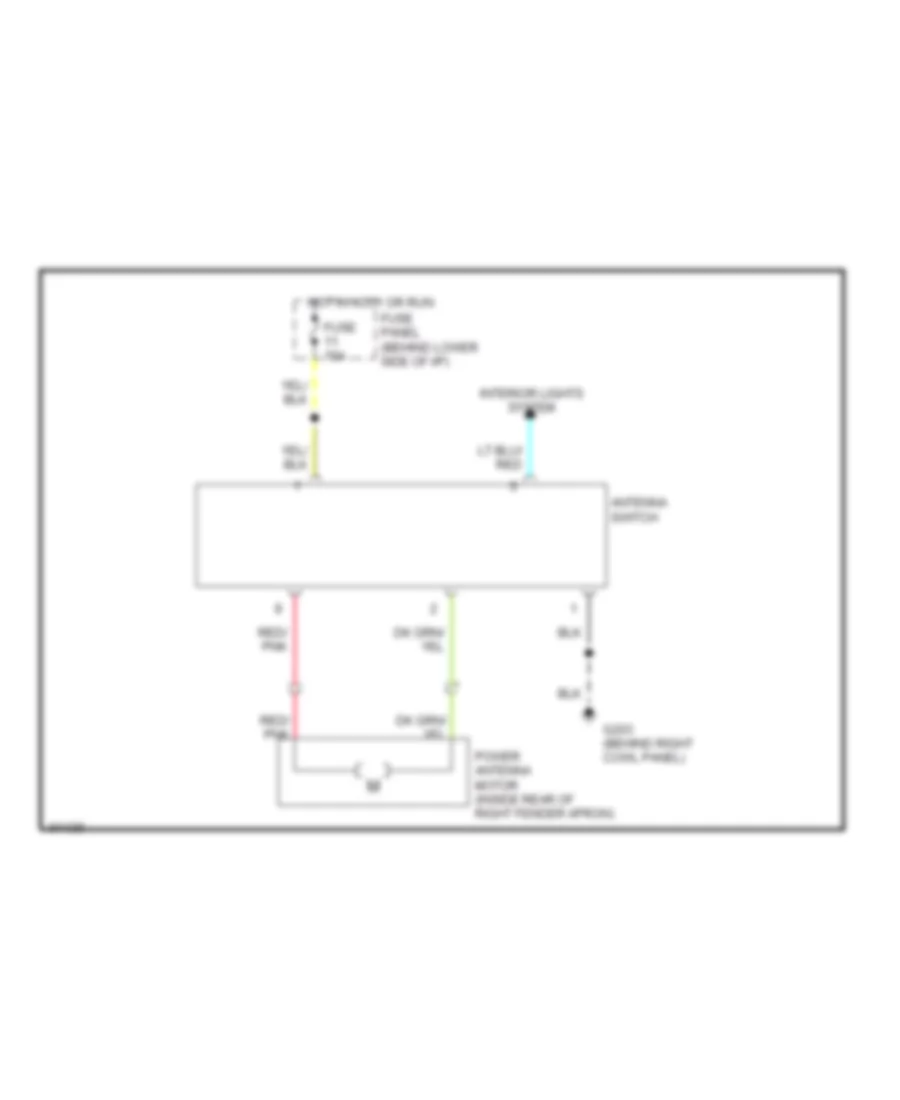 Power Antenna Wiring Diagram for Ford LTD Crown Victoria LX 1991