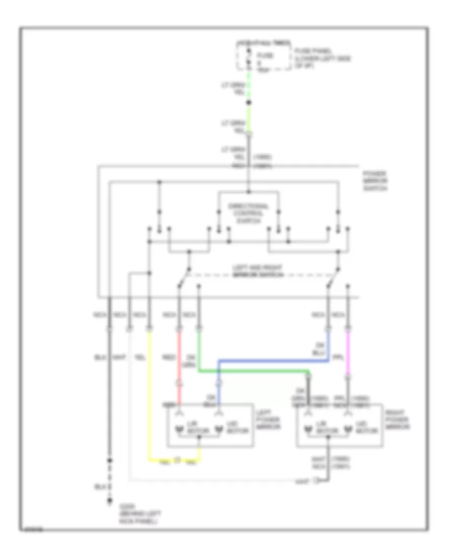 Power Mirror Wiring Diagram for Ford LTD Crown Victoria LX 1991