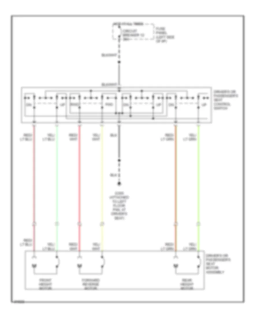 Power Seat Wiring Diagrams for Ford LTD Crown Victoria LX 1991