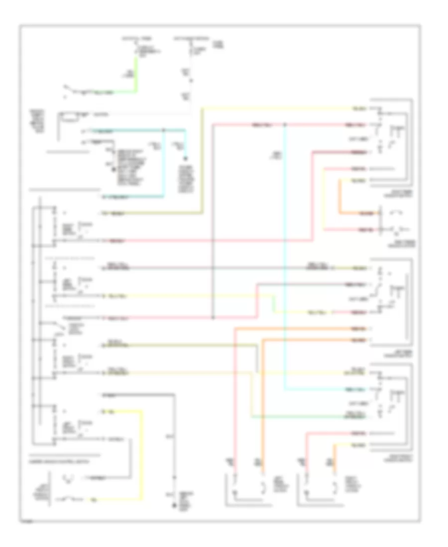 Power Windows Wiring Diagram for Ford LTD Crown Victoria LX 1991