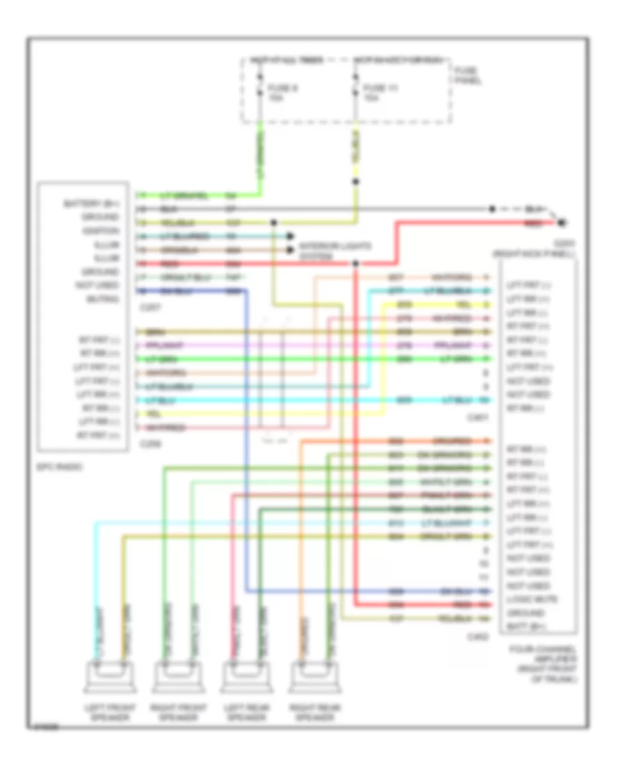 Radio Wiring Diagrams, with EPC for Ford LTD Crown Victoria LX 1991