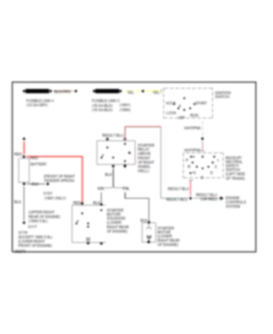 Starting Wiring Diagram for Ford LTD Crown Victoria LX 1991