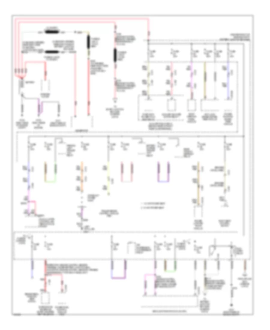 Power Distribution Wiring Diagram 1 of 6 for Ford Expedition Limited 2014