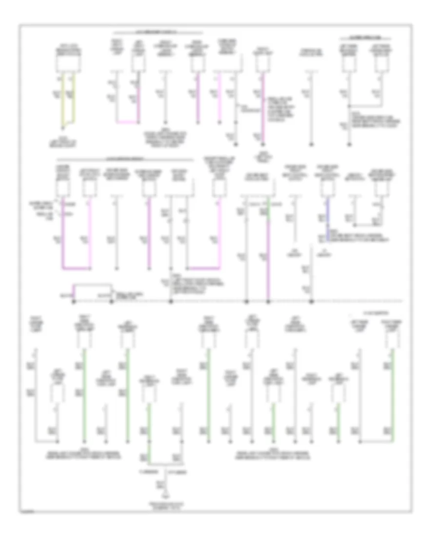 Ground Distribution Wiring Diagram 3 of 5 for Ford Pickup F150 2010