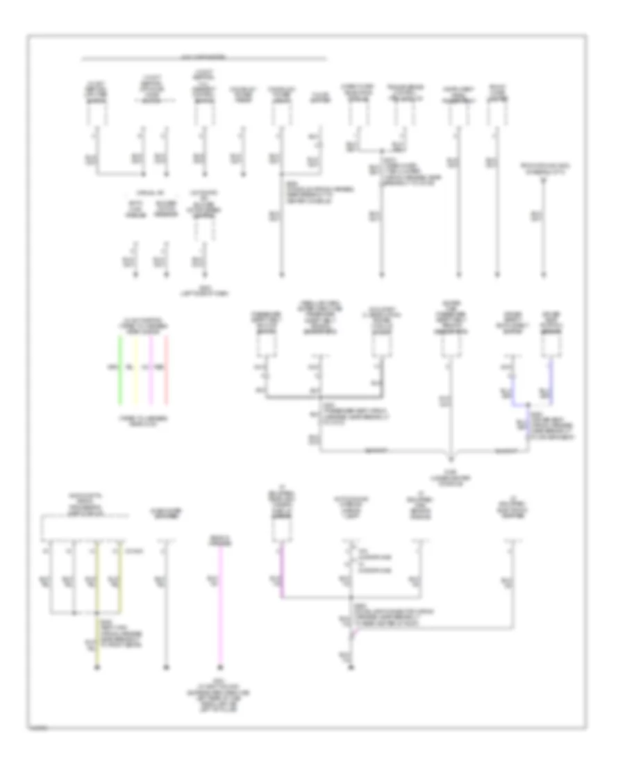 Ground Distribution Wiring Diagram 5 of 5 for Ford Pickup F150 2010