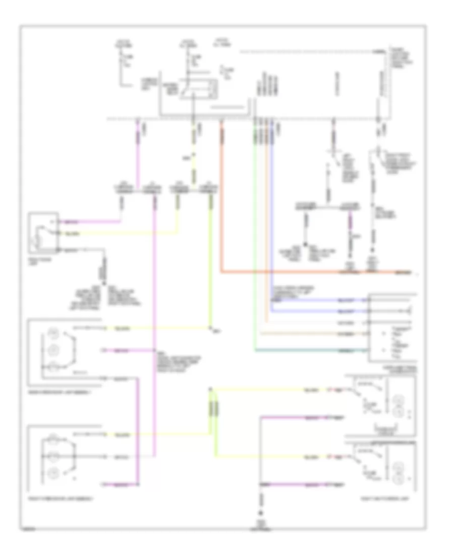 Courtesy Lamps Wiring Diagram 1 of 2 for Ford Pickup F150 2010