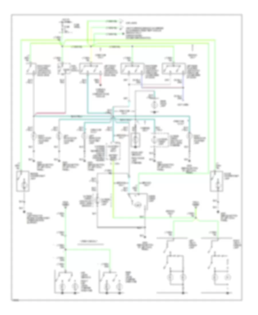 Courtesy Lamps Wiring Diagram, without RemoteKeyless Entry for Ford Pickup F250 1995