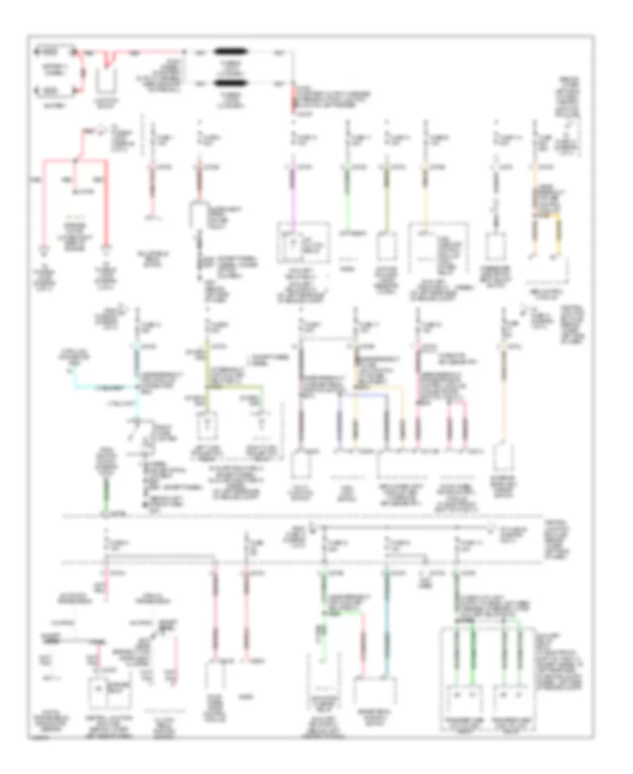 Power Distribution Wiring Diagram 1 of 4 for Ford F450 Super Duty 2004