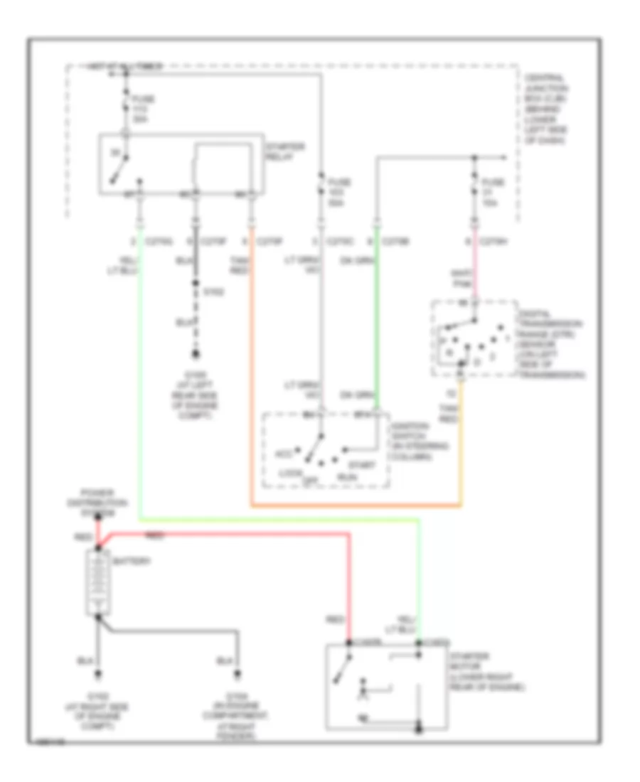 6.8L, Starting Wiring Diagram, AT for Ford F450 Super Duty 2004
