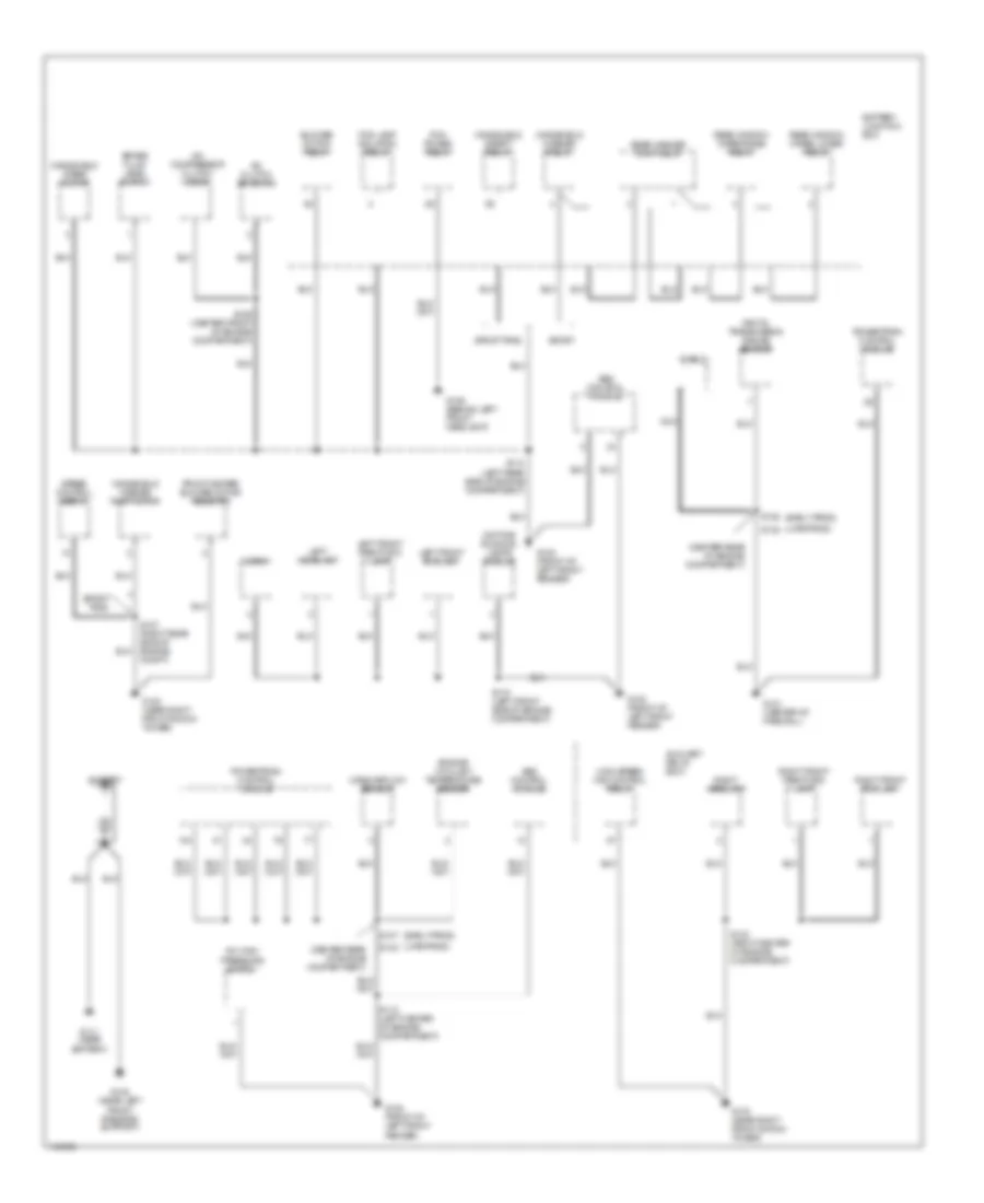 Ground Distribution Wiring Diagram 1 of 4 for Ford Explorer Sport 2001