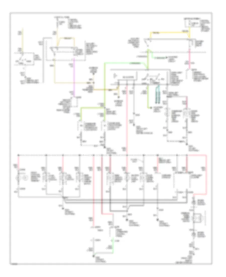 Instrument Illumination Wiring Diagram, Early Production for Ford Explorer Sport 2001