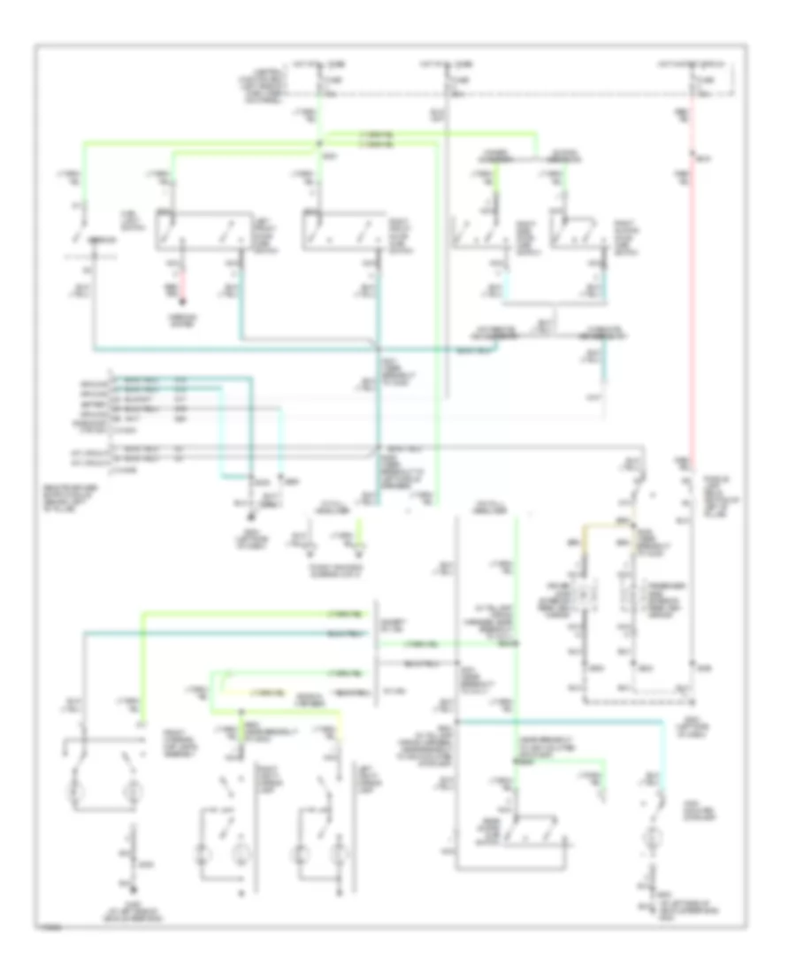 Courtesy Lamps Wiring Diagram, Except Cutaway without Entertainment System (1 of 2) for Ford Econoline E250 2003