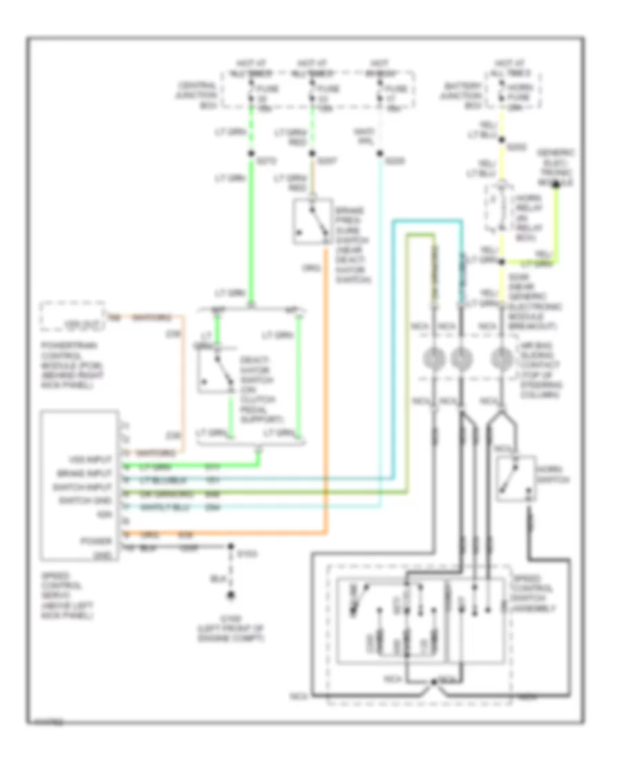 Cruise Control Wiring Diagram for Ford Mustang 1999