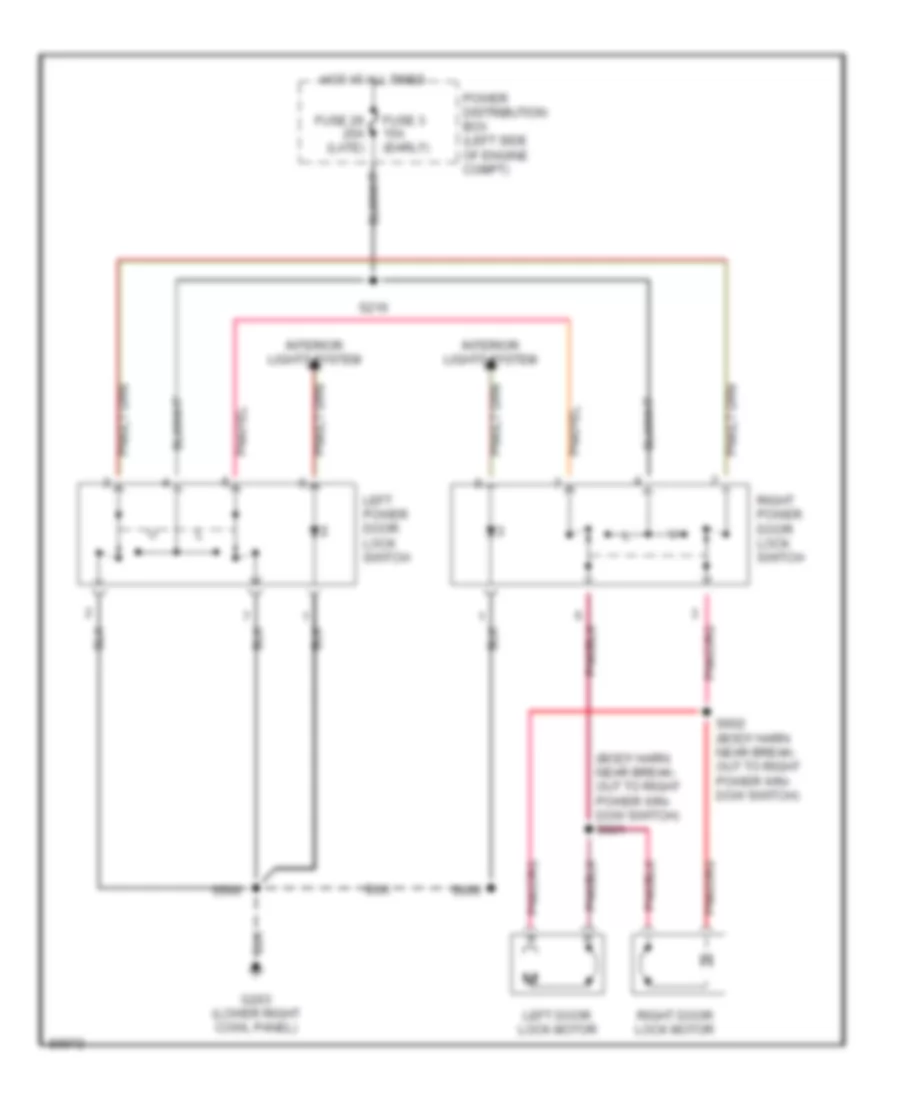 Door Lock Wiring Diagram for Ford Pickup F150 1997