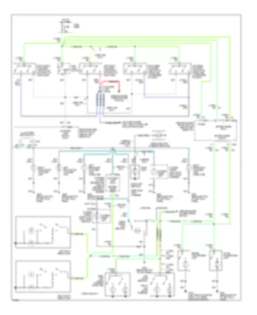 Courtesy Lamps Wiring Diagram with Remote Keyless Entry for Ford Pickup F350 1995