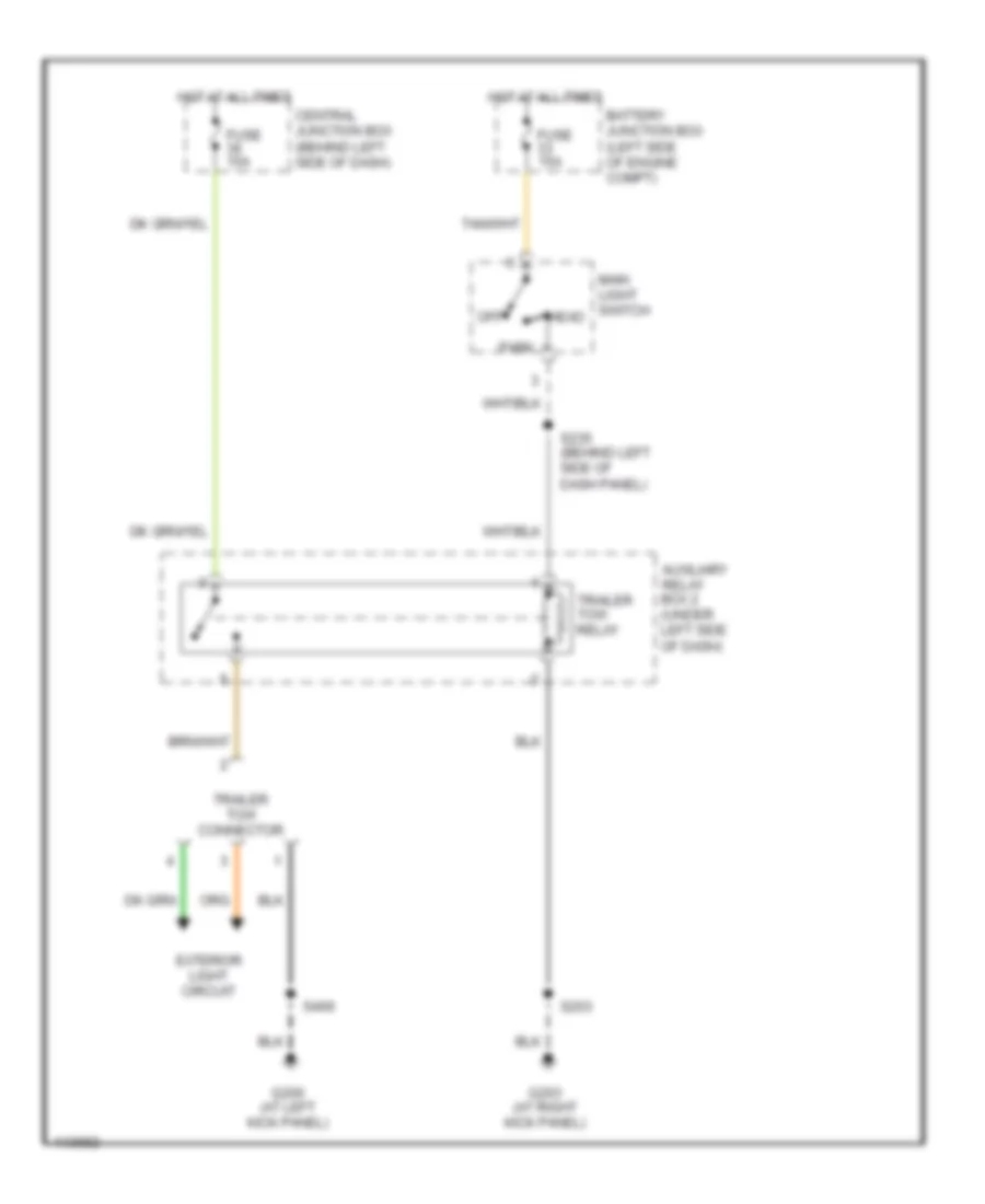 Trailer Tow Wiring Diagram for Ford Explorer Sport Trac 2001