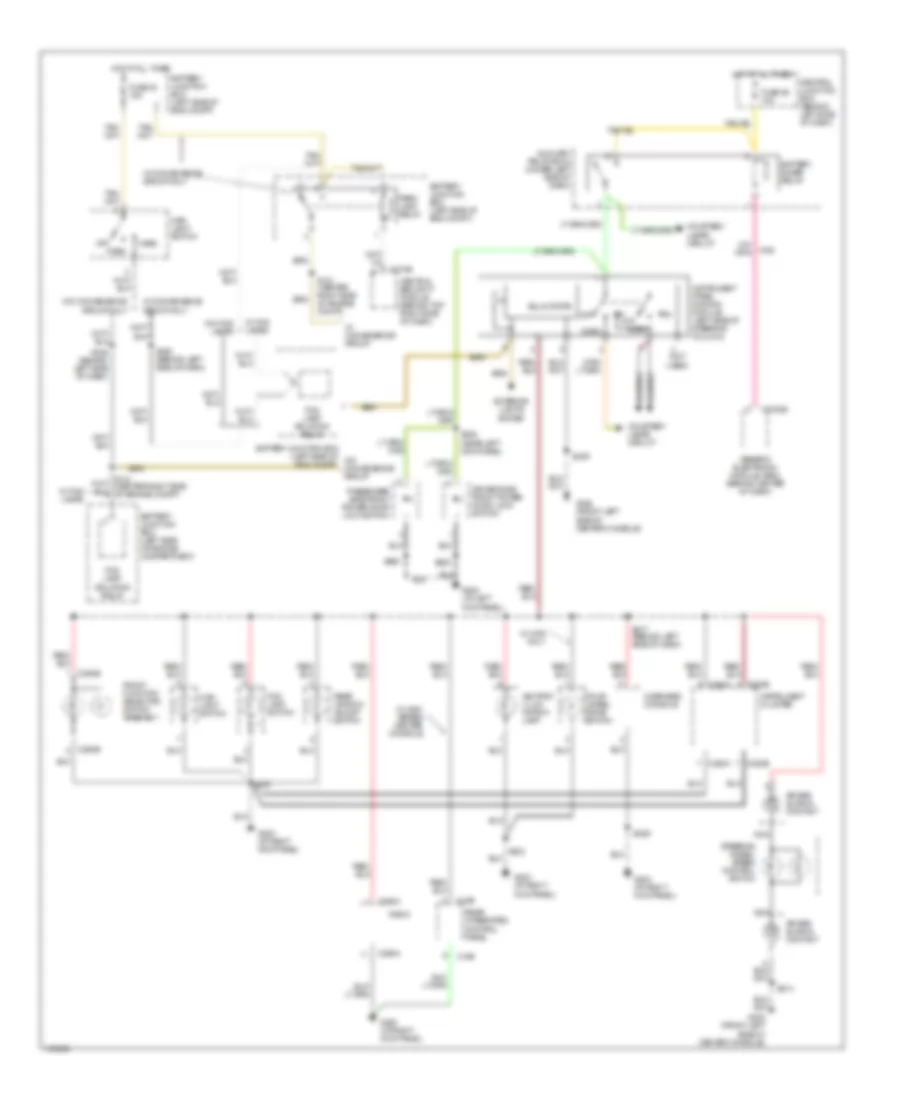 Instrument Illumination Wiring Diagram, Late Production for Ford Explorer Sport Trac 2001