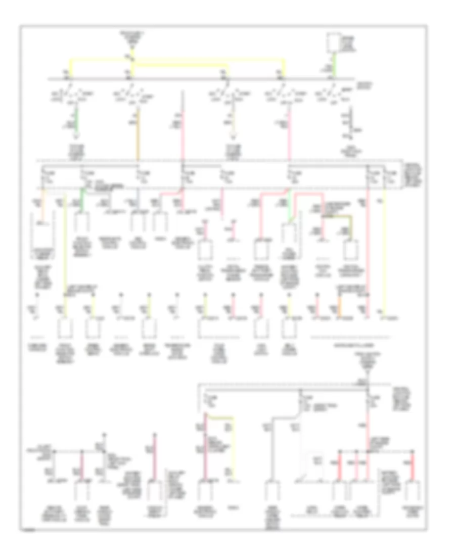 Power Distribution Wiring Diagram Early Production 2 of 3 for Ford Explorer Sport Trac 2001