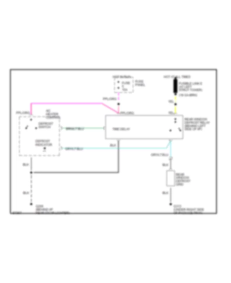 Defogger Wiring Diagram for Ford Tempo GL 1990