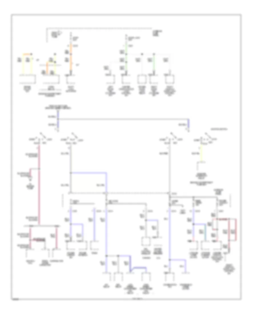 Power Distribution Wiring Diagram 2 of 3 for Ford Probe 1995