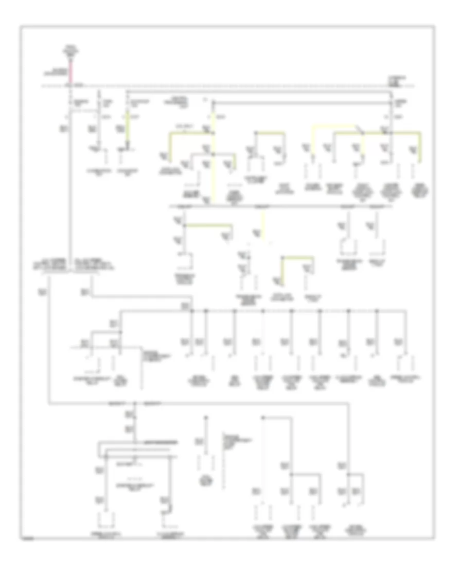 Power Distribution Wiring Diagram 3 of 3 for Ford Probe 1995