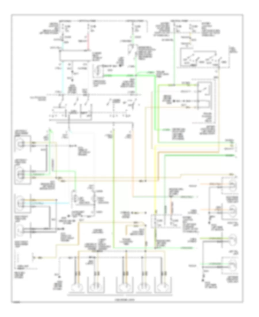 Exterior Lamps Wiring Diagram 1 of 2 for Ford F450 Super Duty 2001