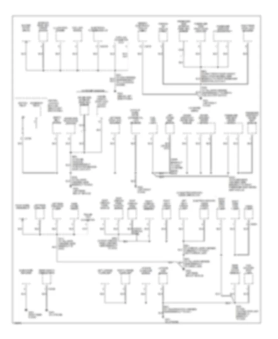 Ground Distribution Wiring Diagram 3 of 3 for Ford Escape 2003