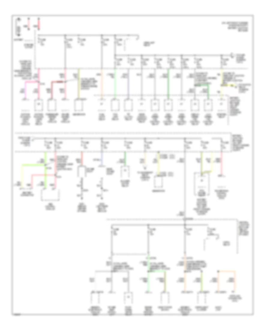 Power Distribution Wiring Diagram 1 of 3 for Ford Escape 2003