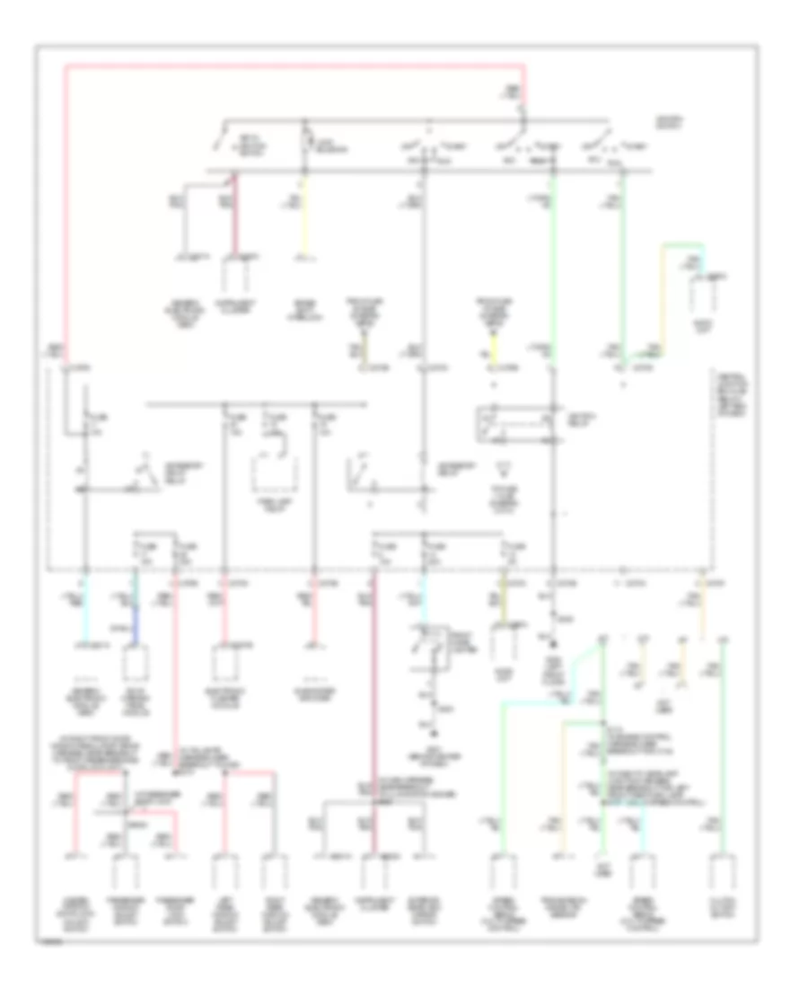 Power Distribution Wiring Diagram (2 of 3) for Ford Escape 2003