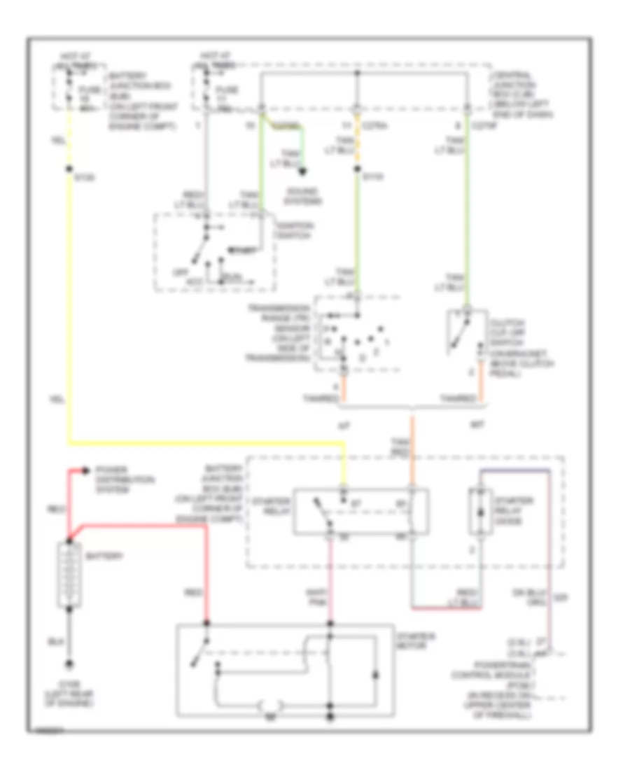 Starting Wiring Diagram for Ford Escape 2003