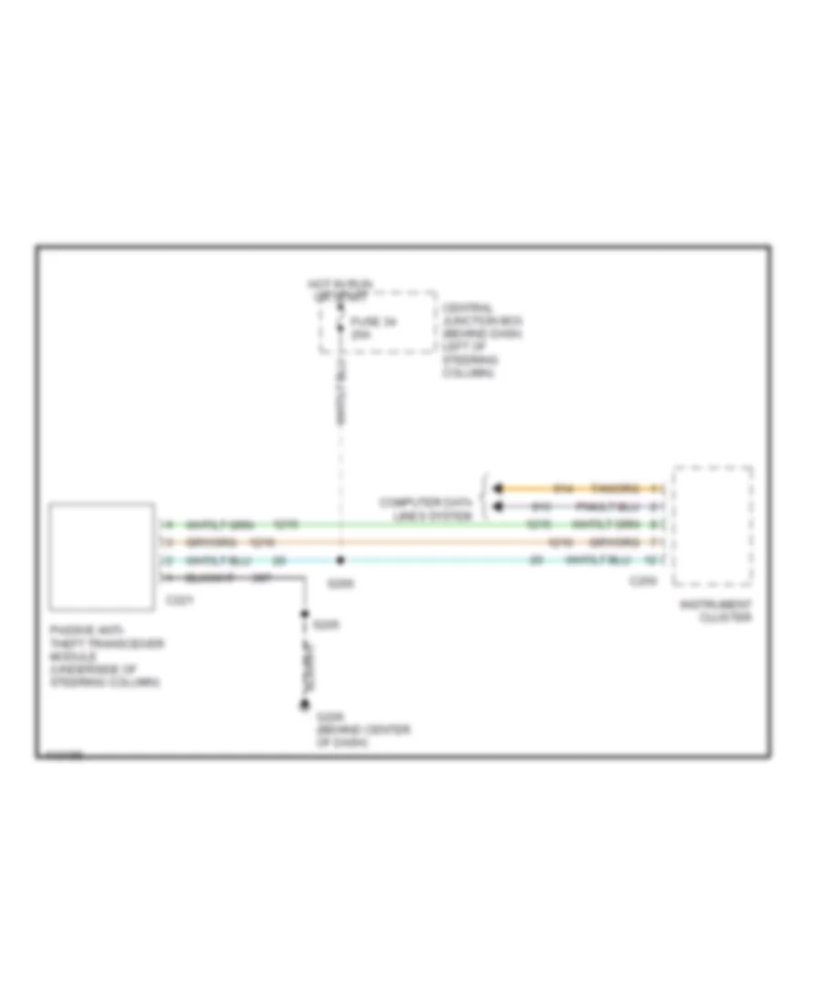 Anti theft Wiring Diagram for Ford Mustang GT 1999