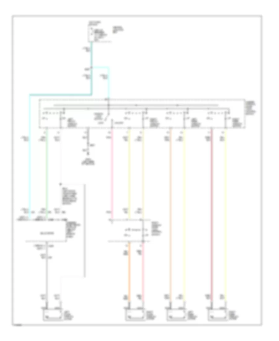 Power Window Wiring Diagram Convertible for Ford Mustang GT 1999