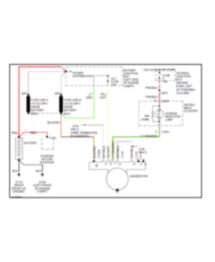 Charging Wiring Diagram for Ford Mustang GT 1999