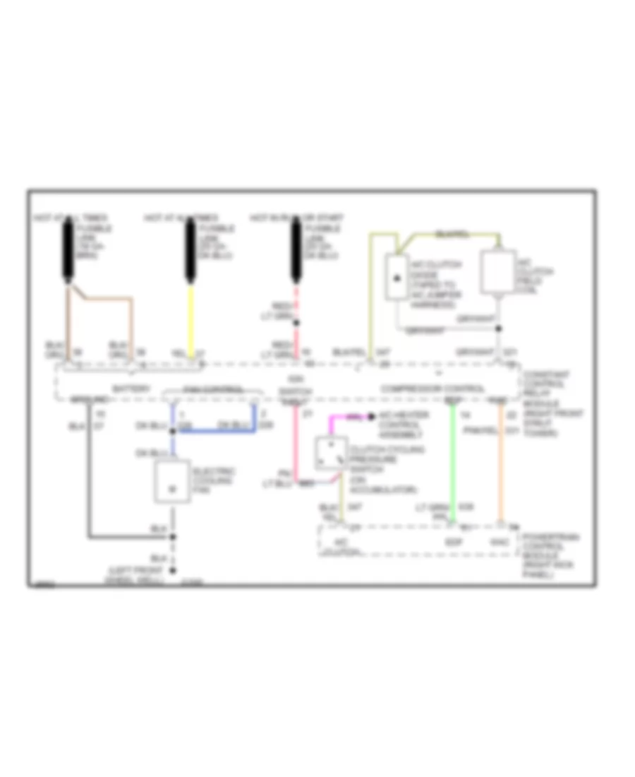 2 3L Cooling Fan Wiring Diagram for Ford Mustang LX 1991