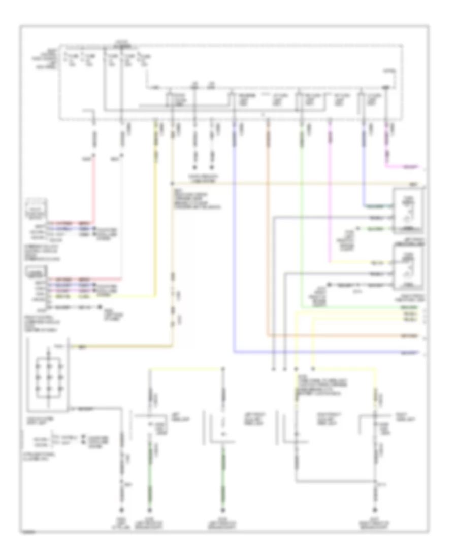 Exterior Lamps Wiring Diagram (1 of 2) for Ford Edge Limited 2012