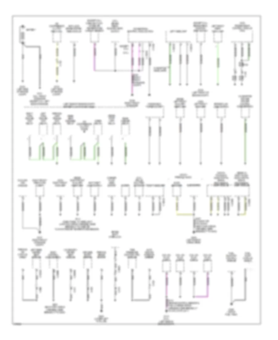 Ground Distribution Wiring Diagram 1 of 4 for Ford Edge Limited 2012