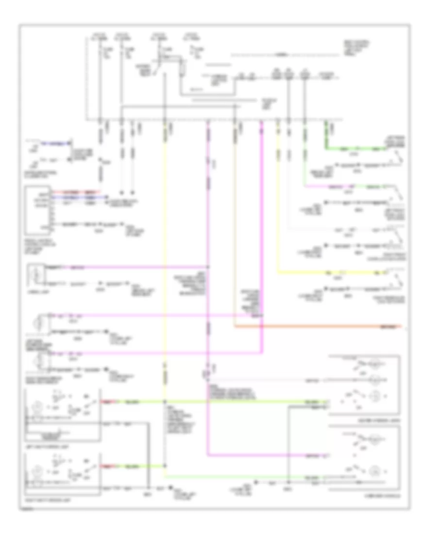 Courtesy Lamps Wiring Diagram 1 of 3 for Ford Edge Limited 2012